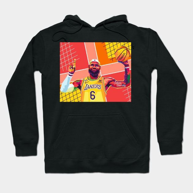 king james pop art Hoodie by cool pop art house